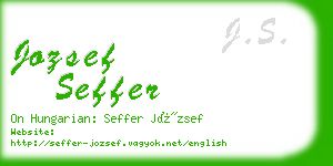 jozsef seffer business card